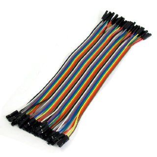 20cm Long F/F Solderless Flexible Breadboard Jumper Cable Wire 40 Pcs Electronics