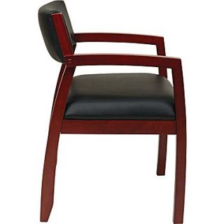 Office Star OSP Designs Eco Leather Guest Chairs With Upholstered Back