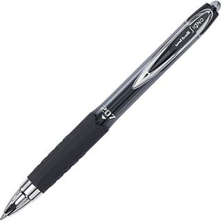 uni ball 207™ Retractable Gel Ink Pens, Micro Point, Black, Dozen