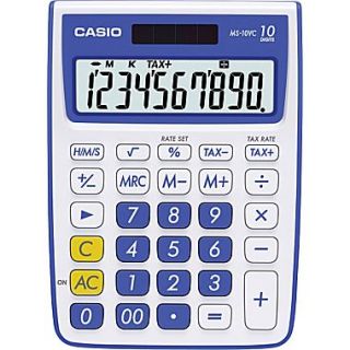 Casio MS 10VC 10 Digit Display Calculator, Blue