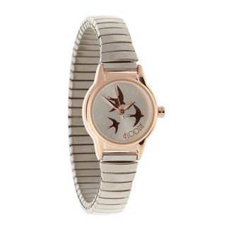 Floozie by Frost French Ladies rose swallows stretch bracelet watch