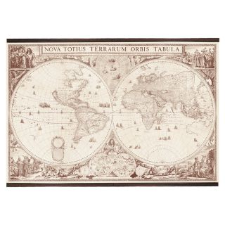 Authentic Models 1690 World Map Scroll   78.7W x 56.7H in.   Wall Tapestries and Scrolls