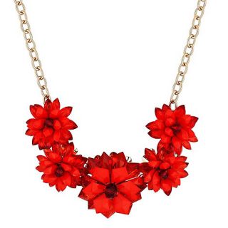 Betty Jackson.Black Designer 3 d coral flower statement necklace