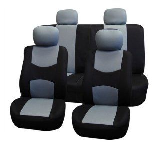 FH FB050114 Univerisal Car Seat Cover Full Set Fb050 Gray/black Automotive