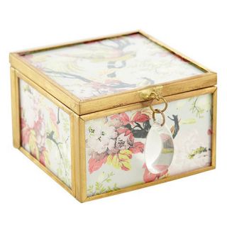 Butterfly Home by Matthew Williamson Gold small glass trinket box