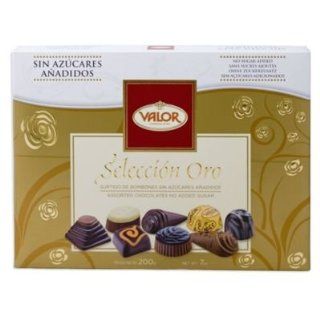 Valor Gold Selection Sugar Free Chocolate Bonbons Gift Box (20 bonbons, 7.1 oz/200 g)  Chocolate Truffles  Grocery & Gourmet Food