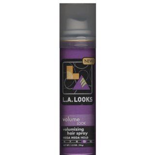 L.A. Looks # 9 Volumizing Hair Spray Mega Mega Hold 1.2 OZ ( Pack of 2 )  La Looks Mega Mega Hairspray  Beauty