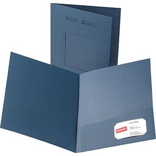 Oxford Laserview Premium 2 Pocket Folders, Blue