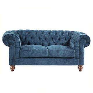 Small blue Chesterfield sofa