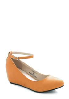 Take a Stride With Me Wedge in Mustard  Mod Retro Vintage Heels