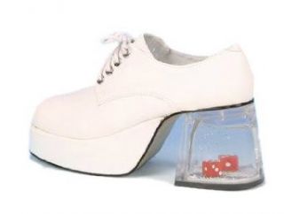 Men's White Dice Platform Shoes (Sz Medium 10 11) Clothing
