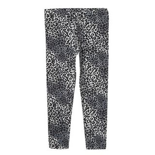 bluezoo Girls grey leopard print leggings