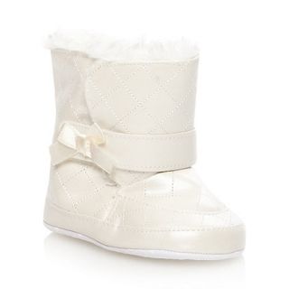 J by Jasper Conran Designer babies cream quilted booties