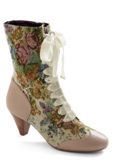Poetic License What's on Tapestry Boot in Bone  Mod Retro Vintage Boots