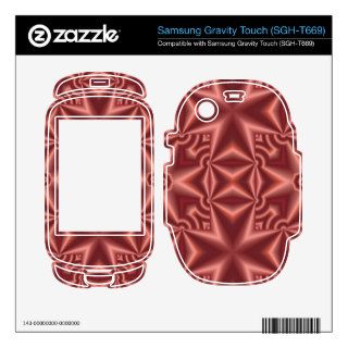 abstract cross pattern in the color red samsung gravity touch skin
