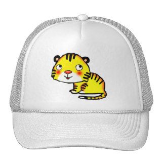 cute cartoon baby tiger trucker hat