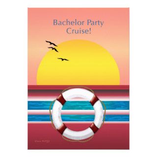 Bachelor Party Cruise Invitation   Sunset Design