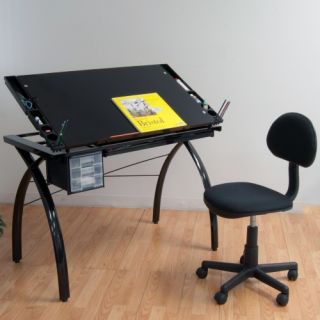 Studio Designs Futura Drafting Table with Glass Top   Drafting & Drawing Tables