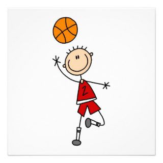 Red Boy Basketball Player t shirts and Gifts Announcements