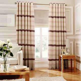 Whiteheads Judy Pink Lined Eyelet Curtains