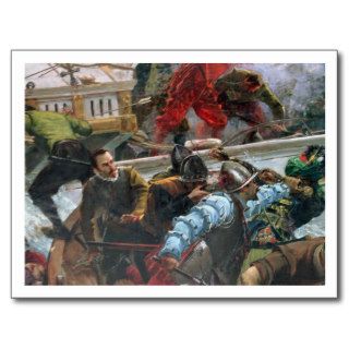131 0635475 The Battle of Lepanto of 1571, detail Postcard