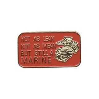 US Marine Corps "Not as Lean, Not as Mean, but Still a Marine" Lapel Pin Clothing