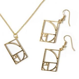 Golden Mean Earrings Necklace Set Clothing