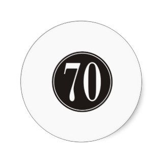 #70 Black Circle Stickers