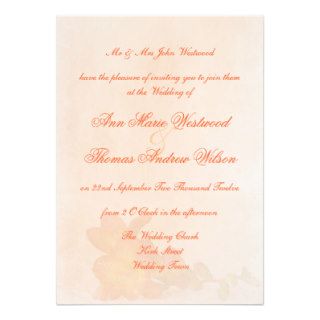 Subtle Freesia Flower Wedding Invitations