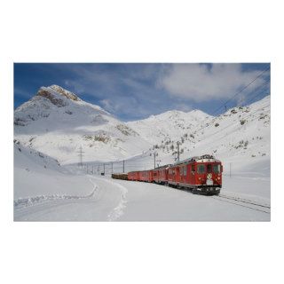 Local train on the Bernina line Poster