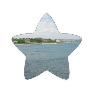 Cliff Walk Newport Rhode Island Star Stickers