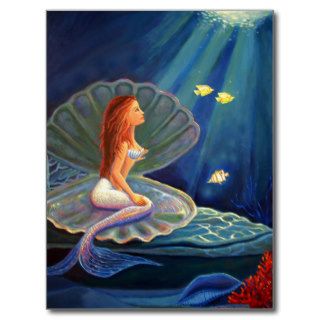 The Clamshell Mermaid   Postcard