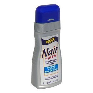 Nair Hair Remover for Men, Extra Strength Roll On Lotion   6 oz Health & Personal Care