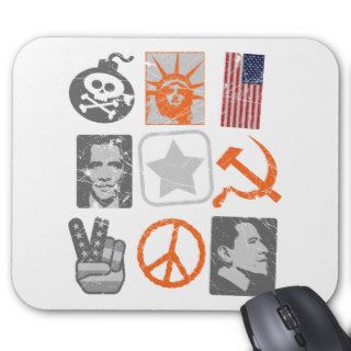 Funny antiobama historical icons mouse pads