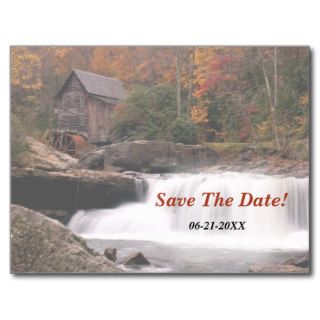 Save The Date Autumn In The Country Wedding Post Card