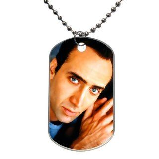 Custom Nicolas Cage Dog Tag ID Necklace 2 Sides DT 005 Jewelry