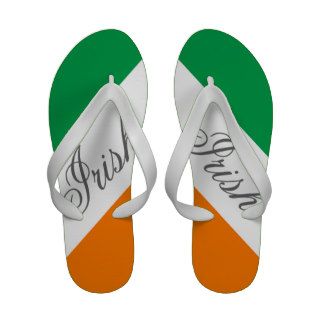 Irish flag flip flop sandals for women