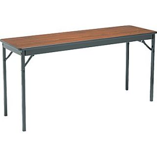 Barricks Laminate Special Size Folding Table Laminate Walnut/Black, 5  Make More Happen at