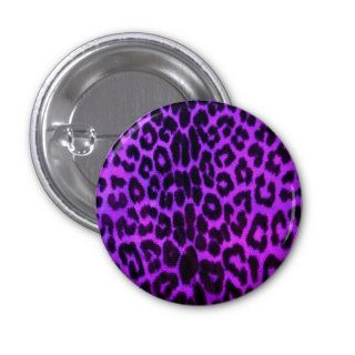 "Purple Leopard Print" Pinback Button