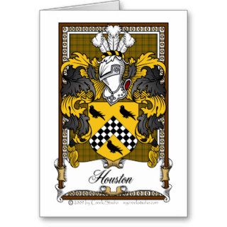 Houston Family Crest Greeting Cards