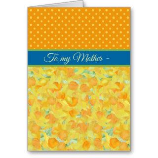 Daffodils, March Birthday Card, for Mother