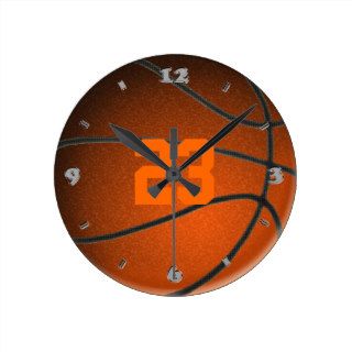 Basketball Player Number Round Clock