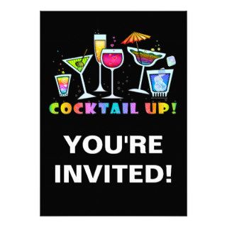 COCKTAIL GLASSES UP PARTY INVITATION