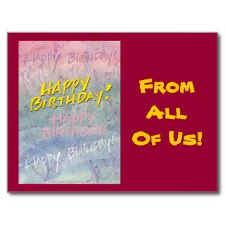 Happy Birthday All Of  Us Post Cards
