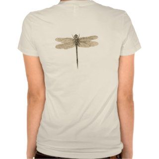 Vintage dragonfly drawing t shirt