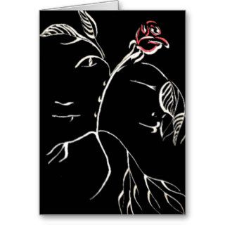 Beauty and Beast Rose Greeting Card