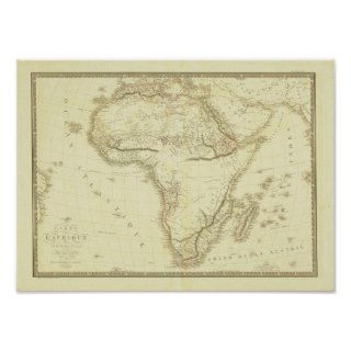 Vintage 1820 Africa Map Poster