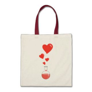 White Flask Of Hearts Valentine's Day Geek Canvas Bag