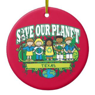 Earth Kids Texas Christmas Tree Ornament