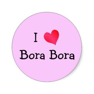 I Love Bora Bora Sticker